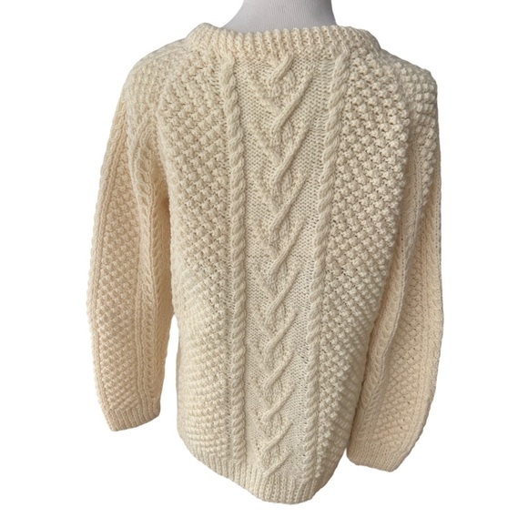 Vintage Handmade sweater, Irish Cable knit Sweater - Picture 3 of 8